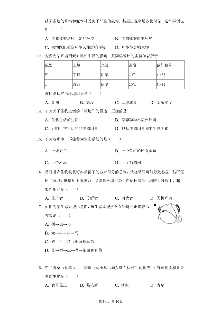 2020-2021学年山东省菏泽市鄄城县八年级（下）期中生物试卷（word版含解析）