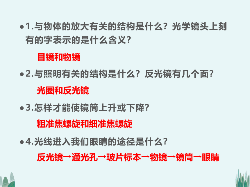 2021——2022学年人教版七年级生物上册2.1.1练习使用显微镜 课件（28张PPT）