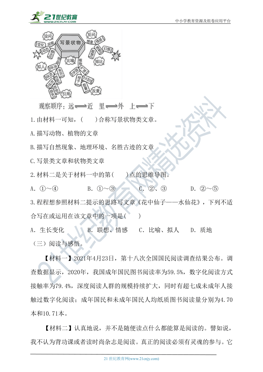 人教统编版小升初语文高频考点 非连续性文本阅读专练卷2（含答案）