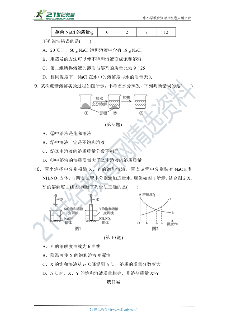 人教版九年级化学下册 名校优选精练 第九单元达标测试卷（含答案及解析）