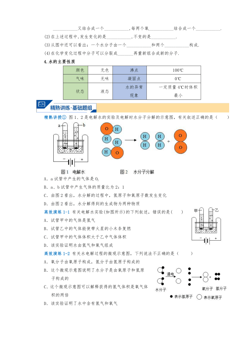 浙教版科学八上 4.水和溶液 暑假讲义（无答案）