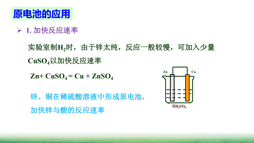 6.1.3 原电池的应用、化学电源 课件(共14张PPT)2022-2023学年下学期高一化学人教版（2019）必修第二册