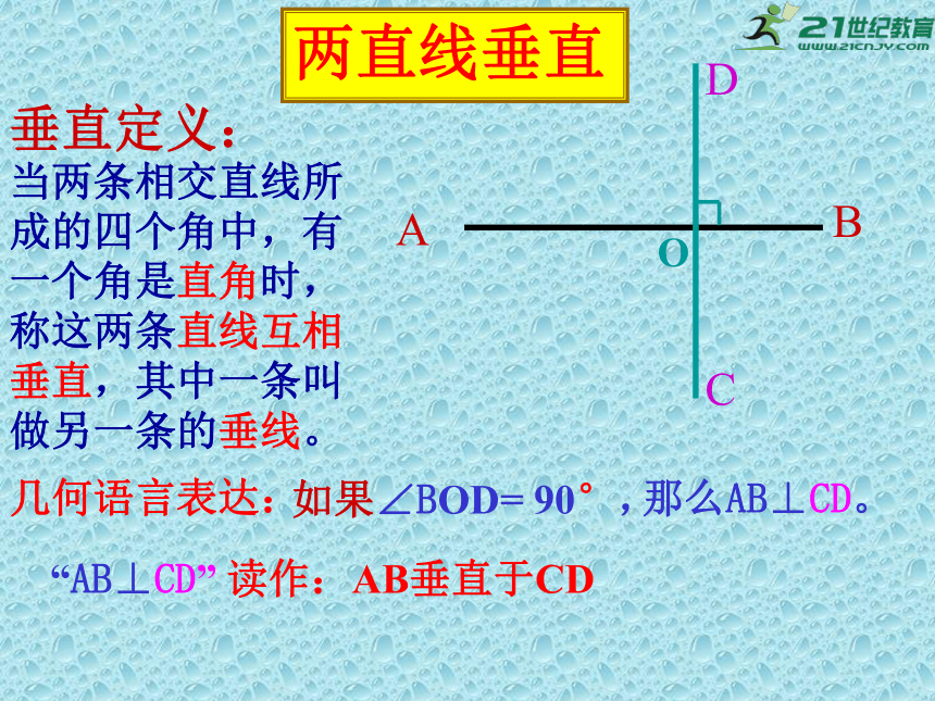 5.1.2  垂线  课件（共21张PPT）