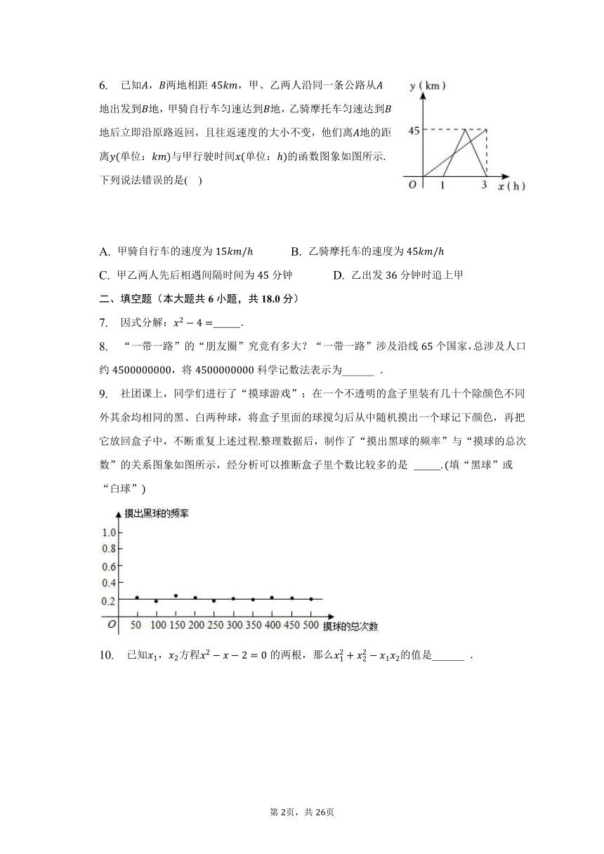 2023年江西省上饶市中考数学质检试卷（4月份）（含解析）
