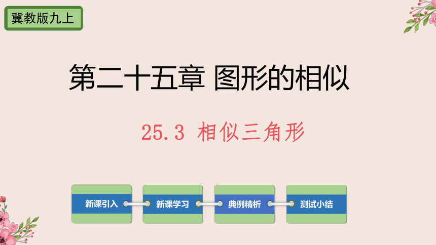 25.3相似三角形-冀教版九年级数学上册课件(共29张PPT)