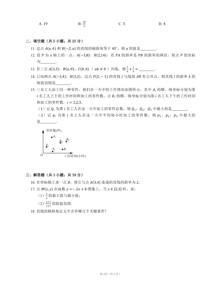 3.1  直线的倾斜角与斜率(Word含答案)