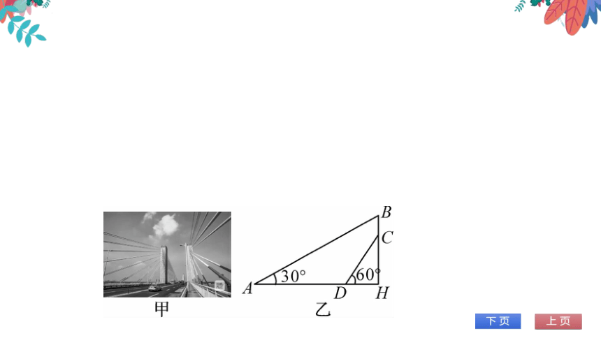 【华师大版】数学九年级上册 第24章 专题七 解直角三角形的应用 习题课件