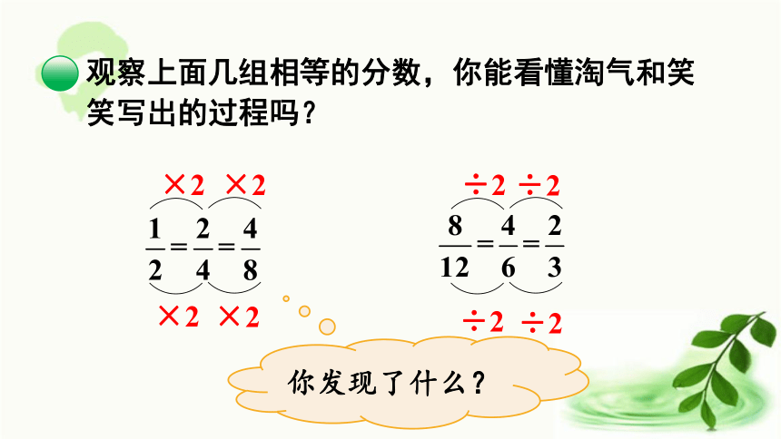 北师大版数学五年级上册 5.5 分数基本性质 课件（15张ppt）