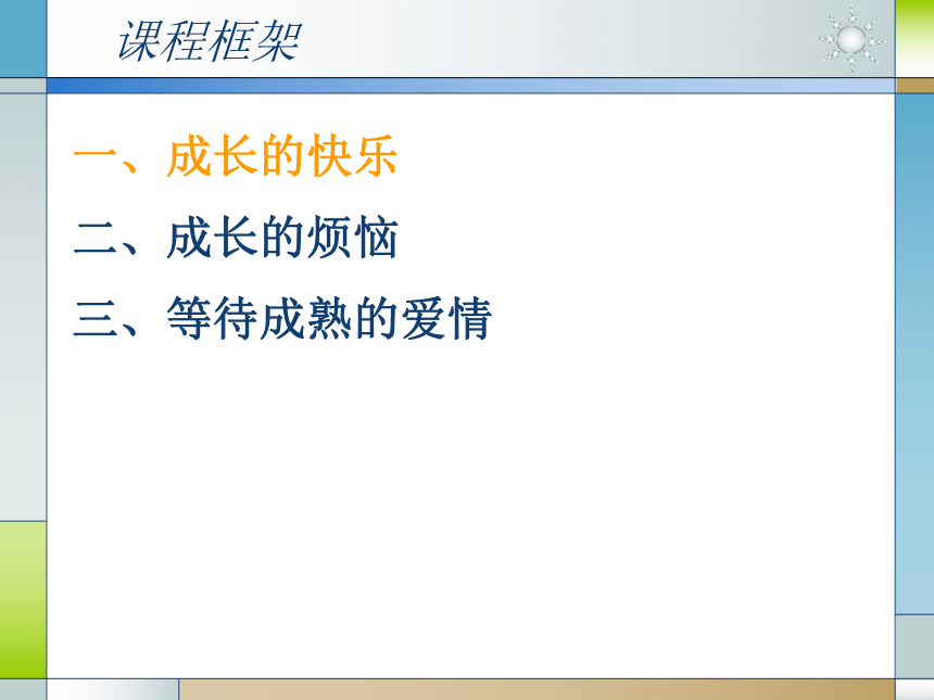 人教版（中职）心理健康 2.4 呵护花季 激扬青春 课件（22张PPT）