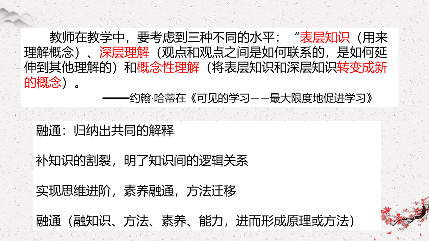 2023高考二复习：大概念视域下高中历史融通教学浅思课件（30张PPT）