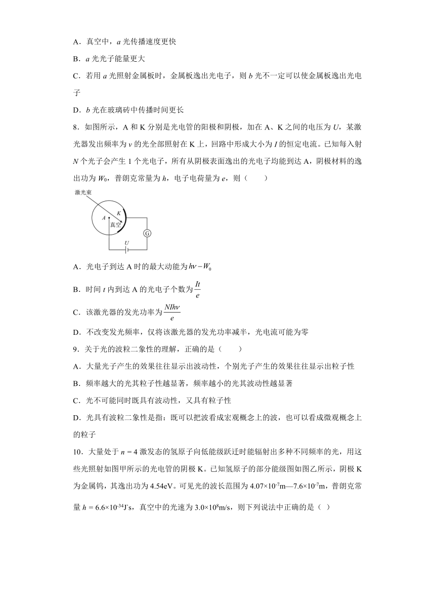 第六章 波粒二象性 单元过关检测（word解析版）