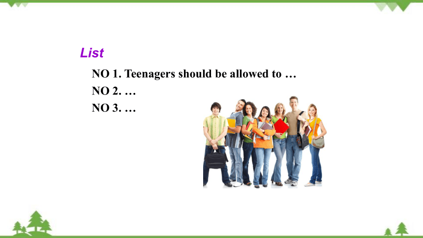 鲁教版九年级全册 Unit 2 Teenagers should be allowed to choose their own clothes.Section A 3a-3c 课件 (共25张PPT)