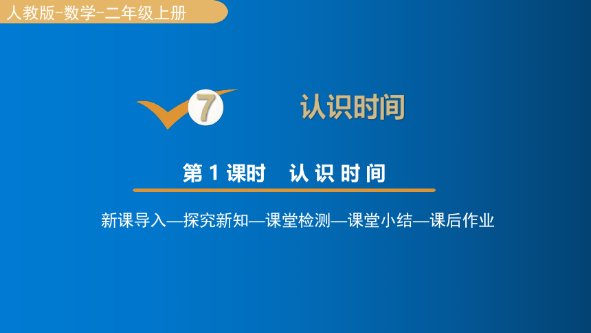 人教版数学二年级上册7.1认识时间课件（19张PPT)