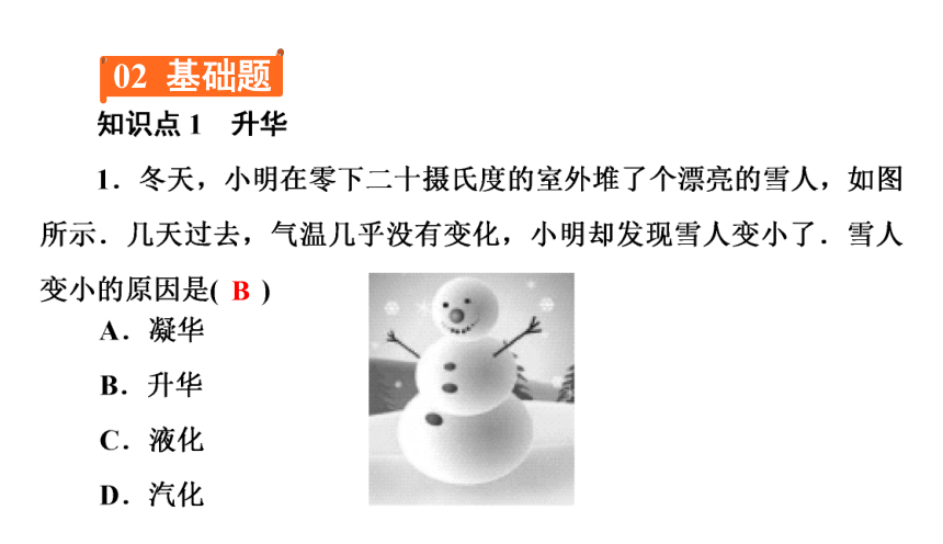 3.4升华和凝华（习题PPT））2021-2022学年八年级上册物理人教版(共12张PPT)