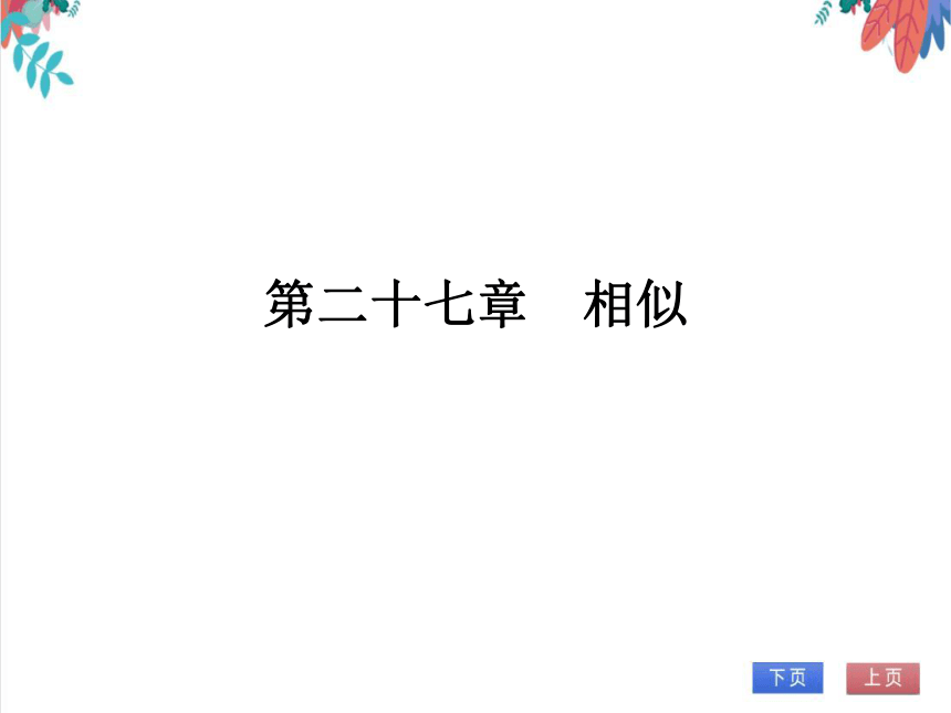 【人教版】数学九年级全册 第27章 相似 学案（课件版）