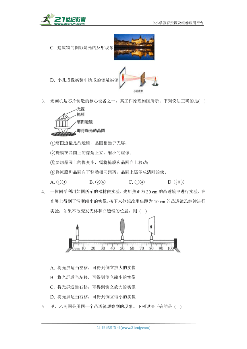 北师大版初中物理八年级下册第六章《常见的光学仪器》单元测试卷（标准难度）（含答案解析）