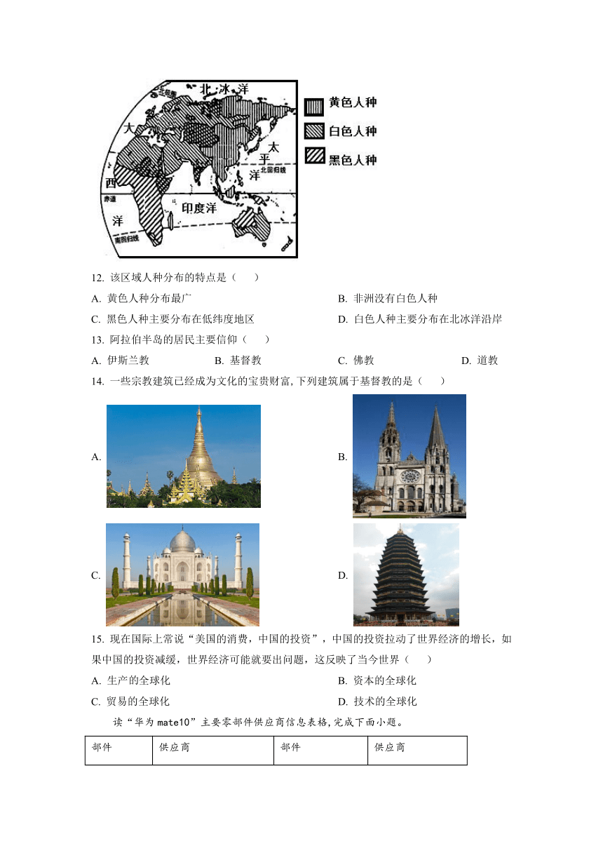 广东省深圳市2022-2023学年七年级上学期期末地理试题（含答案）