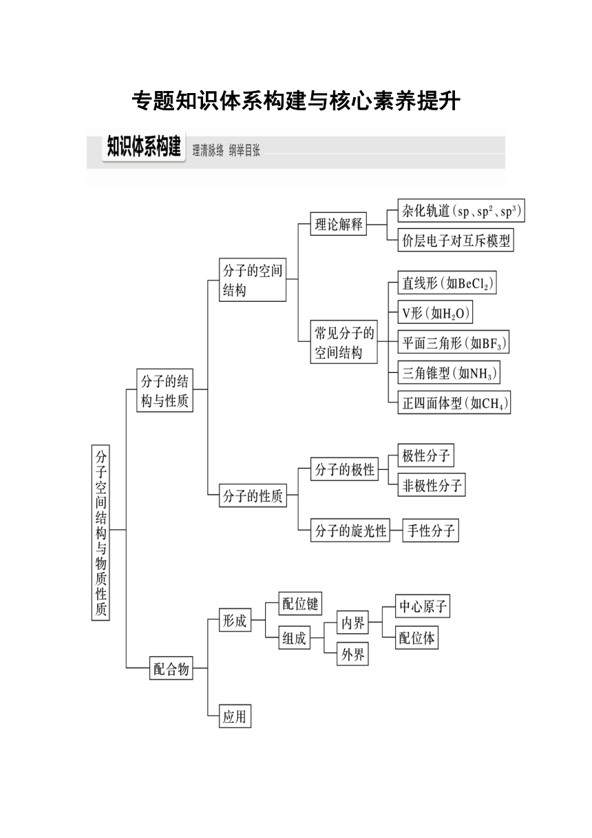 高中化学苏教版（2021） 选择性必修2 专题4 专题知识体系构建与核心素养提升