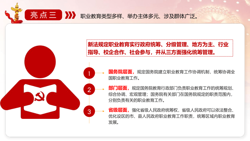 高中主题班会------解读职业教育法十大亮点-深入学习新修订的《职业教育法》专题PPT课件(共13张PPT)