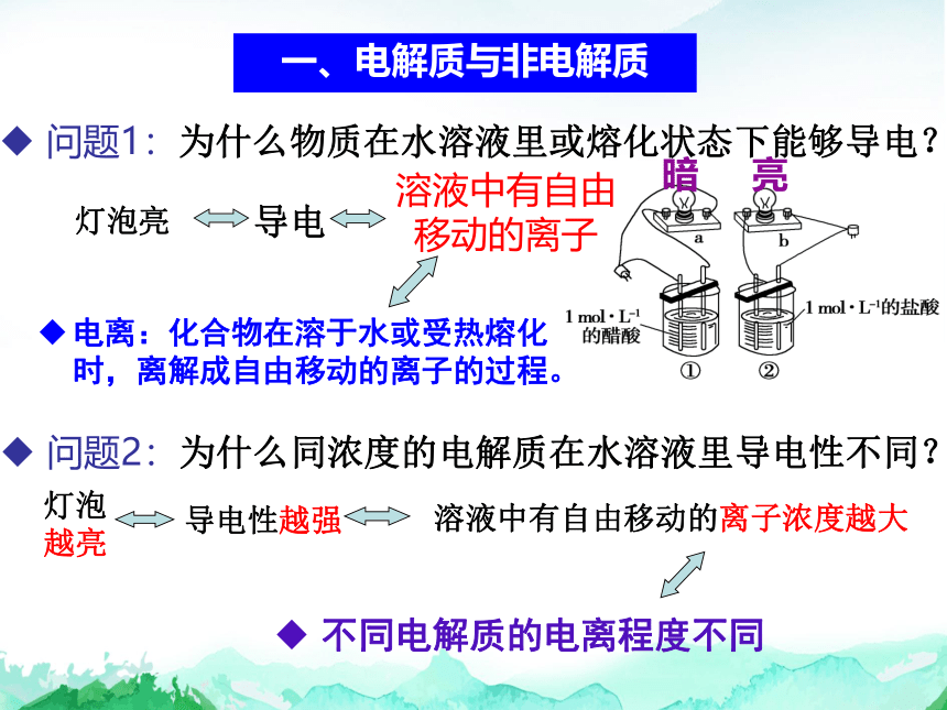 高二上学期化学选择性必修1精品课件（人教版(2019））3.1  电离平衡（第一课时）（15张ppt）