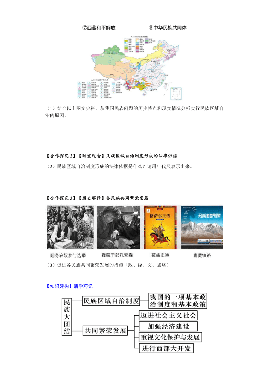 2023-2024学年八年级历史下册（统编版）第12课民族大团结   导学案（含解析）