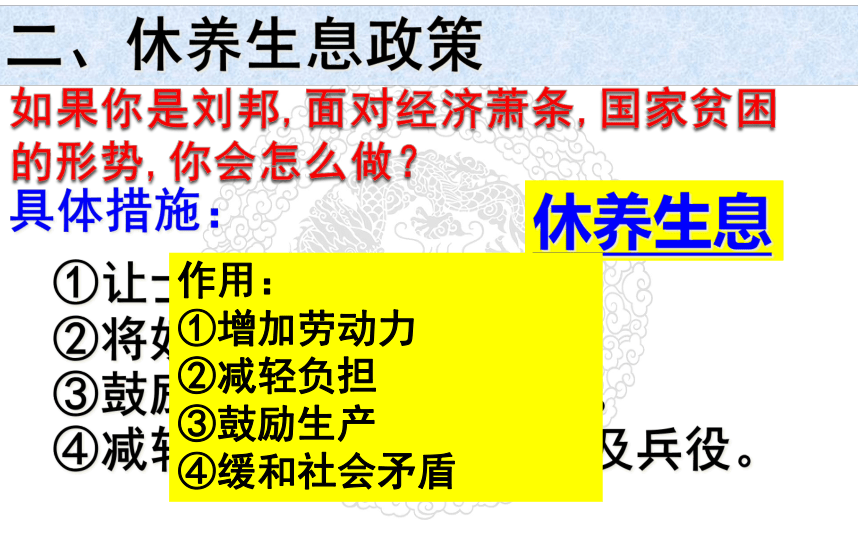 人教部编版七年级历史上册第11课 西汉建立和“文景之治”  课件（共22张PPT)