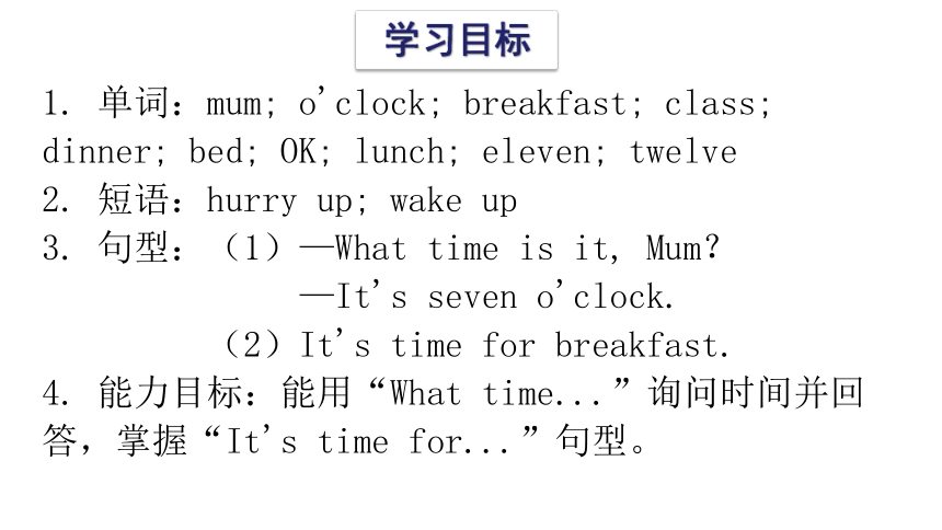 Unit 6 What time is it？第一课时课件 (共24张PPT)