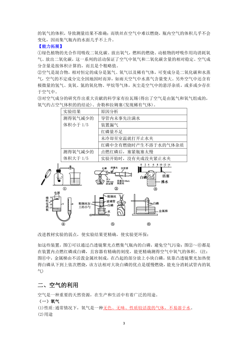 【快人一步】浙教版2022-2023学年寒假八（下）科学讲义（十五）：空气与氧气【wrod，含答案】