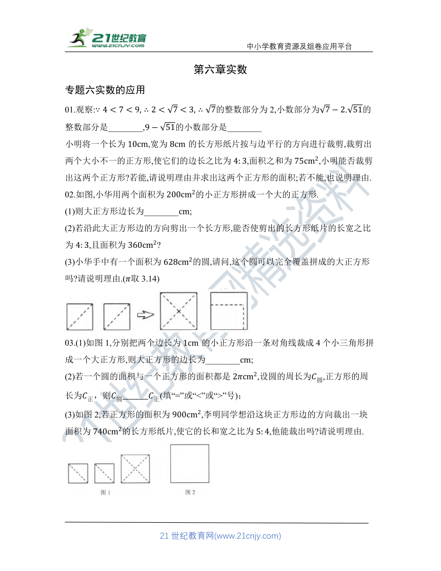 第六章 专题六 实数的应用   核心考点训练（含答案）