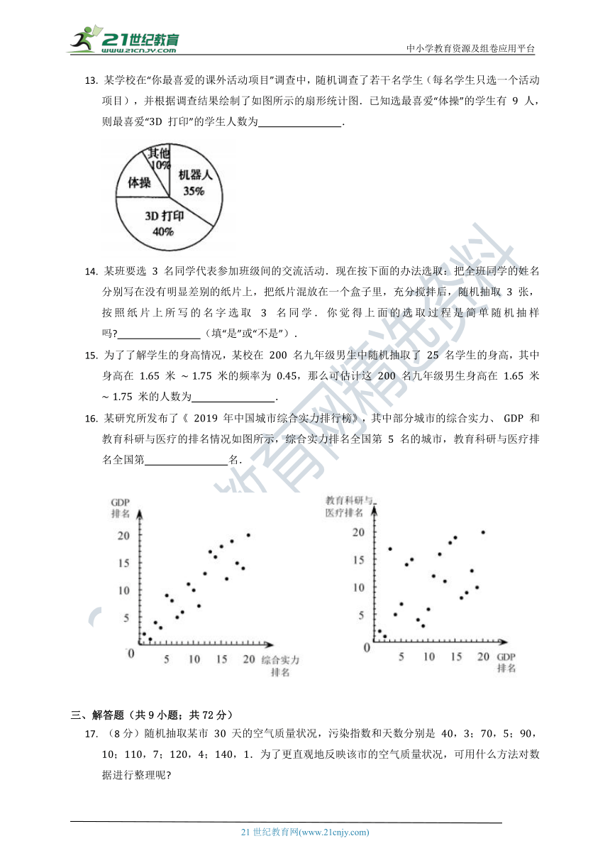 第十单元 数据的收集、整理与描述 质量检测试卷B（含答案）