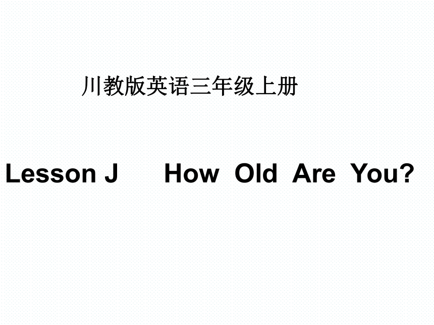 Lesson J How Old Are You课件（18张）