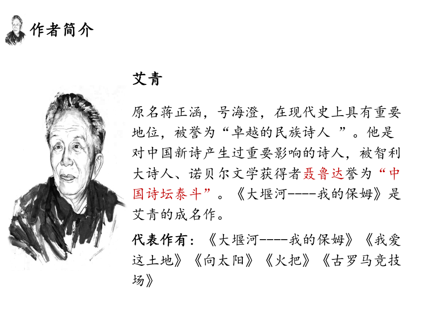 6.1《大堰河——我的保姆》课件(共28张PPT)2022-2023学年统编版高中语文选择性必修下册