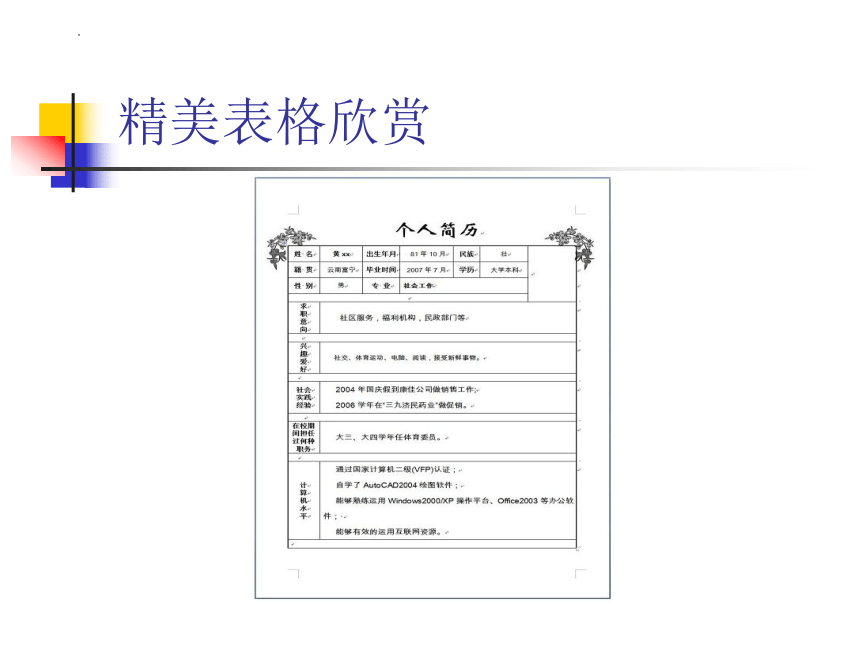 四年级下学期信息技术活动2美化表格 课件（20PPT）