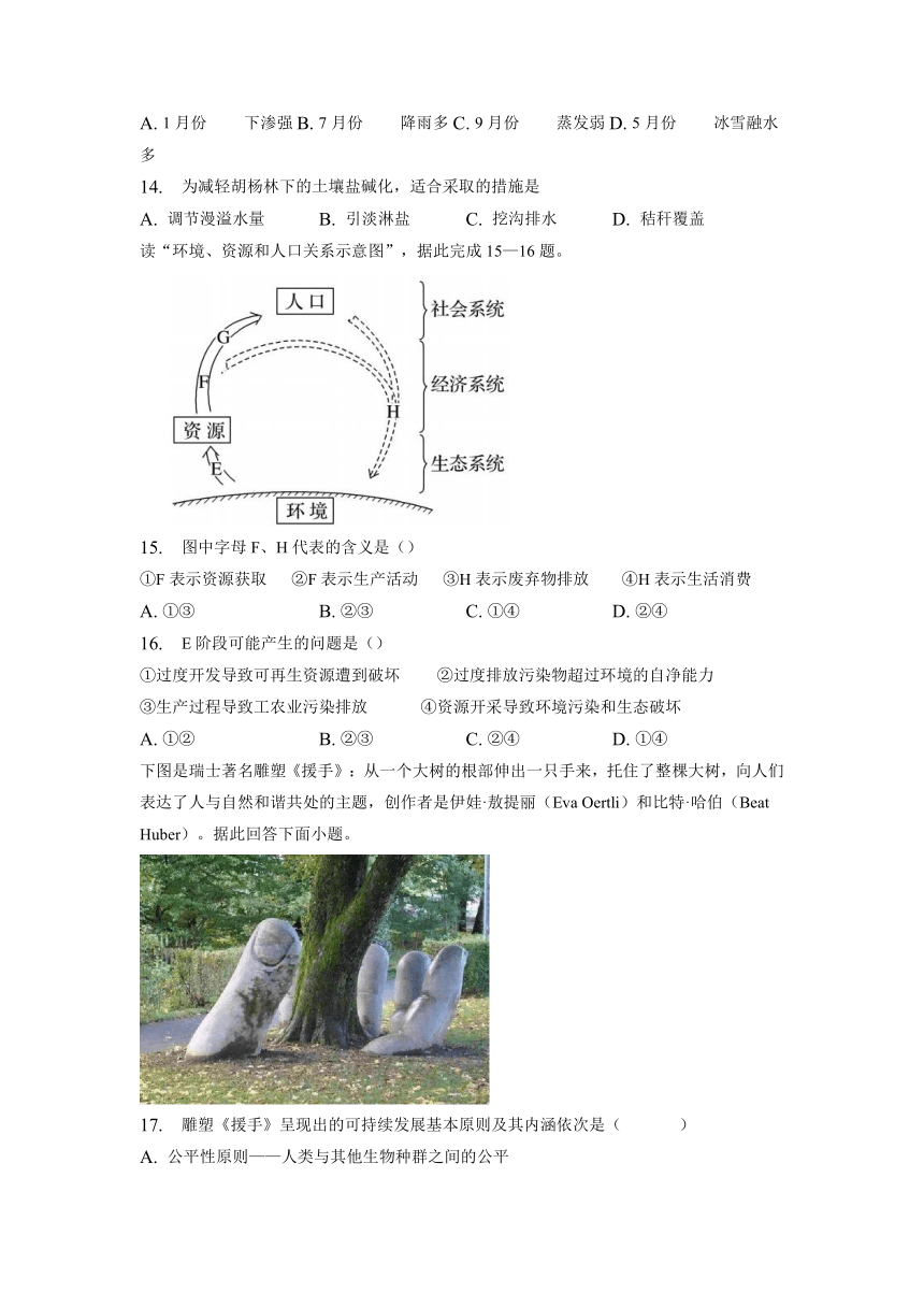 广西钦州市2022-2023学年高一下学期6月学业水平考试测试地理试卷（八）（含答案）