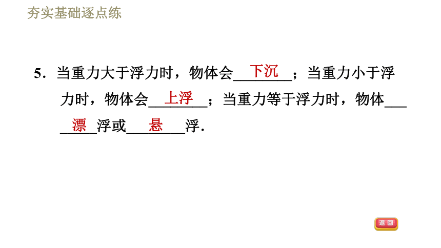 苏科版八年级下册物理习题课件 第10章 10.5物体的浮与沉（38张）