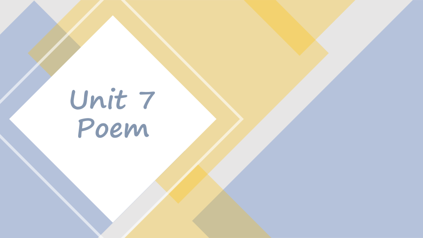 Unit 7 Reading (Poems) & Language points 含练习及课文翻译课件(共31张PPT)