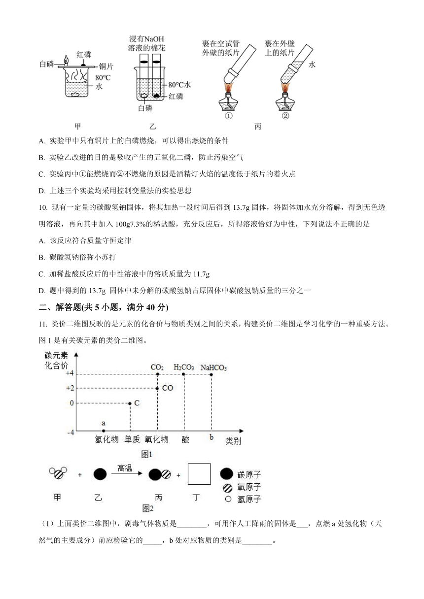 2024年江苏省南通市海安市海陵中学中考化学模拟试卷 （无答案）