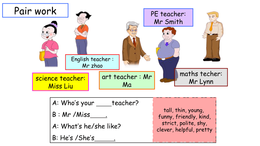 Unit 1 What's he like? Part B read and write课件(共18张PPT)