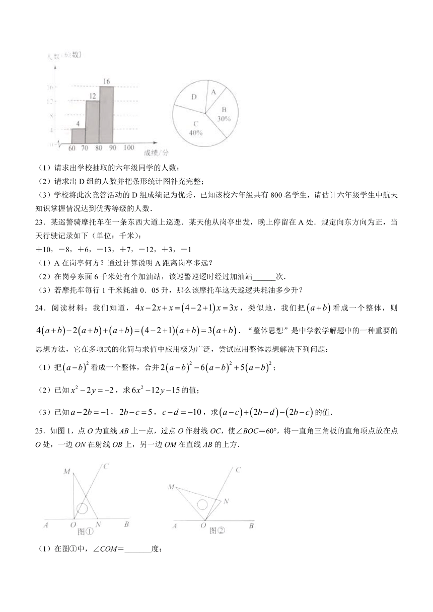 黑龙江省哈尔滨市香坊区2022-2023学年（五四学制）六年级下学期期末数学试题（含答案）