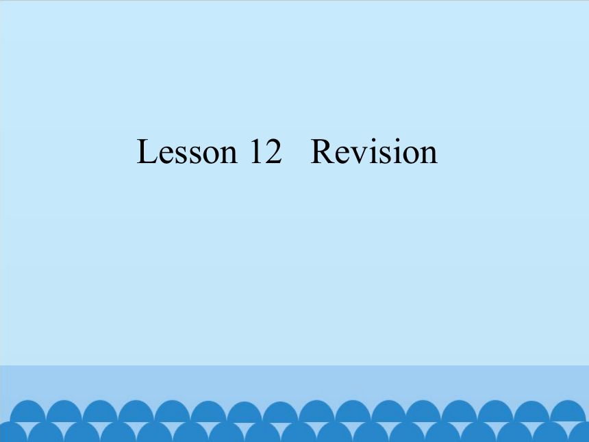 科普版四年级上册Lesson 12 Revision 课件 (共20张PPT)