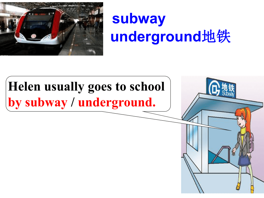 科普版七年级下册 Unit5 Topic1 I usually come to school by subway. SectionA 课件（24张PPT）
