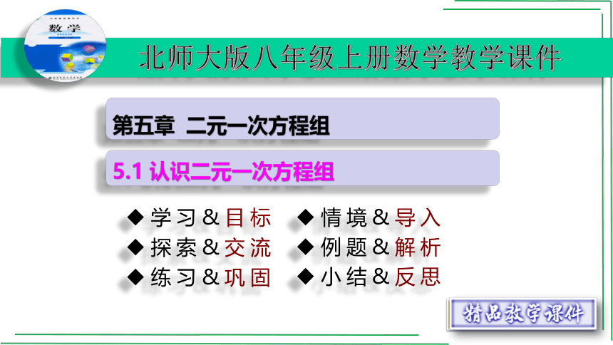 5.1 认识二元一次方程组  课件(共21张PPT)