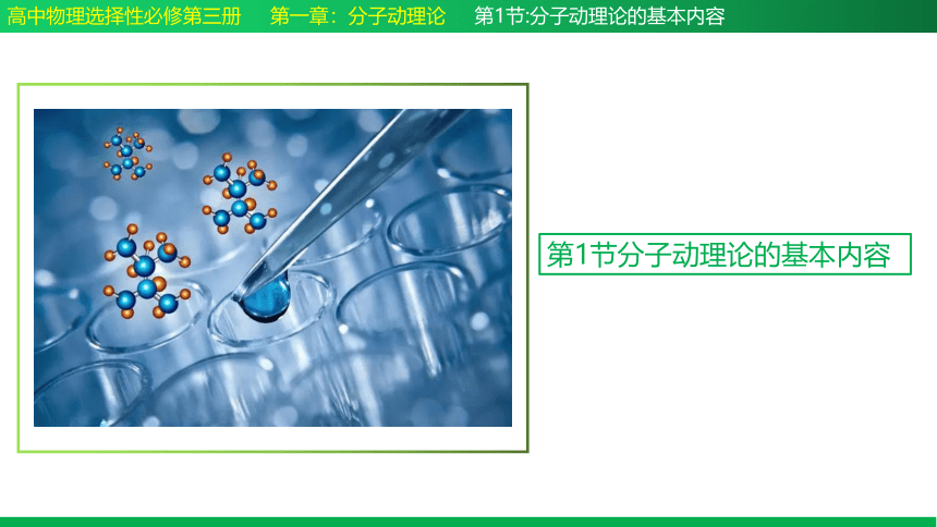 高二物理（人教版2019选择性必修第三册）第3.1.1 分子动理论的基本内容  课件 （共29张）