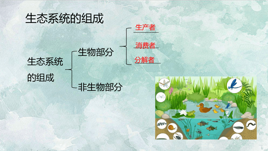 冀教版八年级下册生物7.2.1生态系统的组成和类型课件(共18张PPT)
