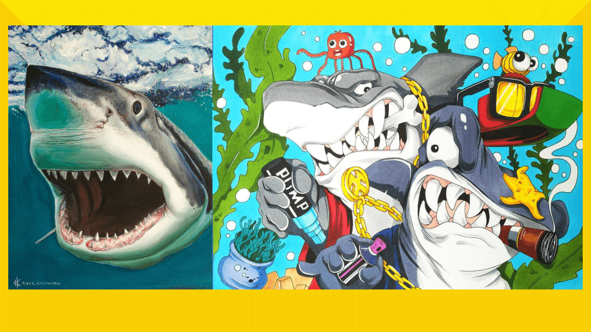 小学高高年级课后服务 少年学漫画--高级课程 01 动物角色-海底世界大鲨鱼(共12张PPT)