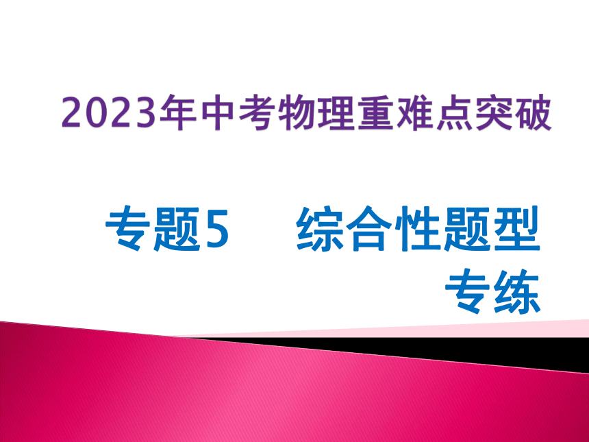 专题5  综合性题型专练-(共29张PPT)2023年中考物理专练（全国通用）