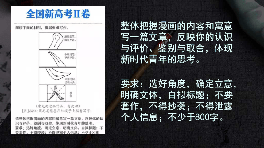 2022届高考语文复习《2021年新高考全国Ⅱ卷作文构思升格》课件（59张PPT）