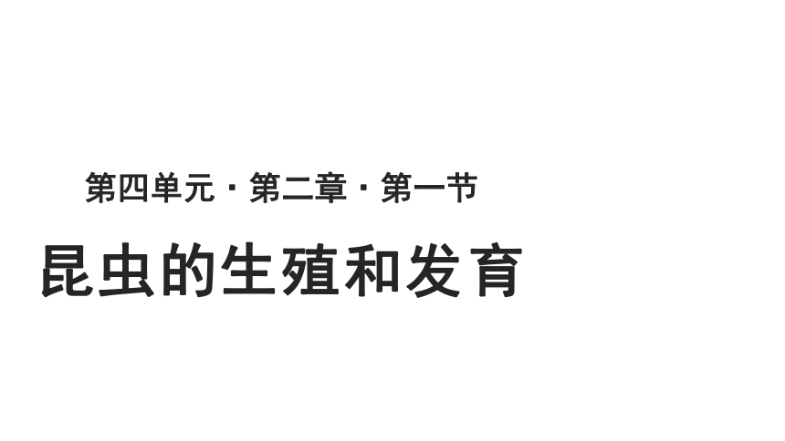 济南版八年级上册 第一节 昆虫的生殖和发育 课件(共16张PPT)