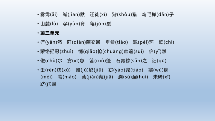 2022年中考语文复习专题  七至九年级语文重点字词知识梳理(共48张PPT)