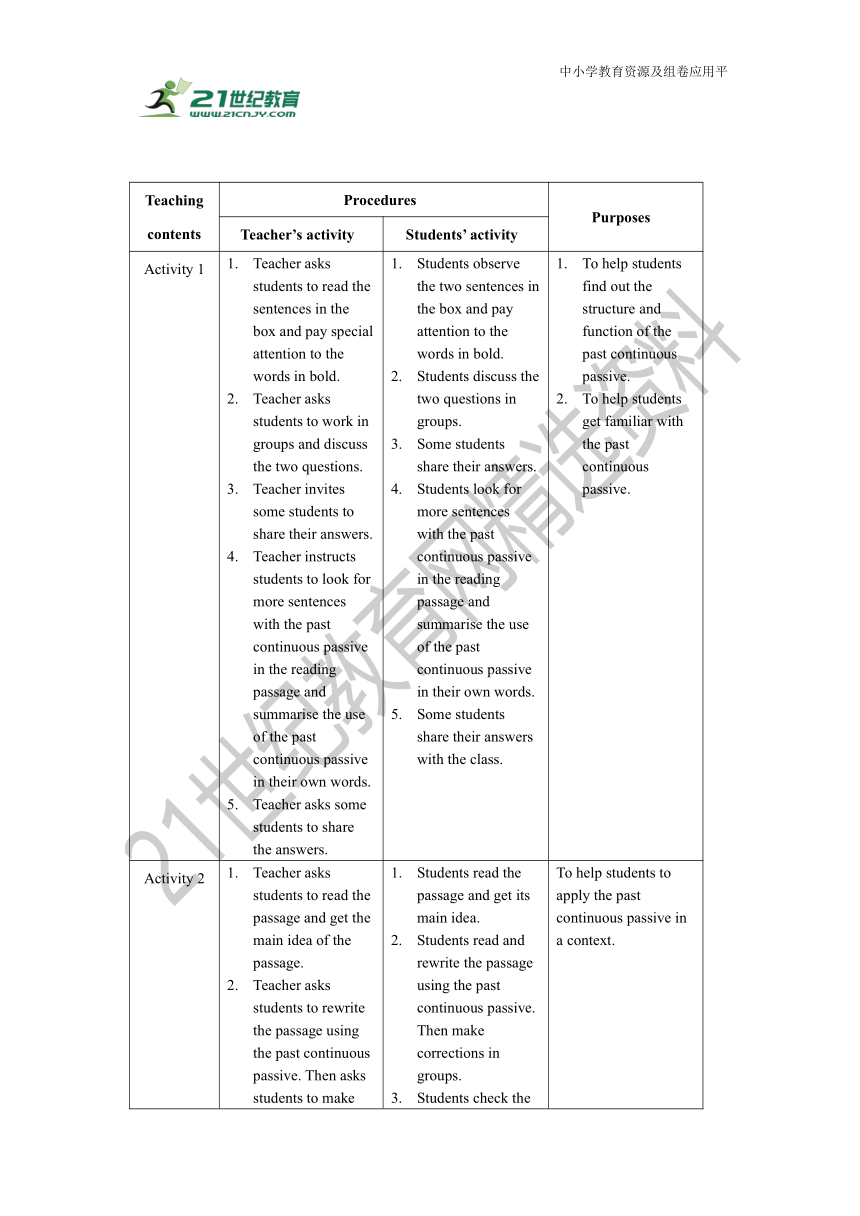 Unit 3Times change!（三）Using language 教学设计